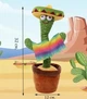 Танцующий кактус поющий с подсветкой Dancing Cactus TikTok игрушка Повторюшка кактус зеленый (L02) - изображение 3