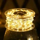 Гирлянда Роса нить 500 LED 50 м с пультом 220В теплый белый - изображение 1