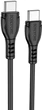 Кабель Type-C - Type-C Borofone BX51 Triumph 60W 3A 1m Чорний (BX51T-CC-B) - зображення 1