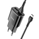 Мережевий зарядний пристрій Hoco C88A 2USB 2.4A + кабель Type-C Чорний - зображення 4