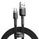 Кабель USB - Lightning Baseus Cafule 2.4A 1m Grey/Black (CALKLF-BG1) - зображення 6