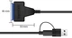Адаптер контролер TYPE-C + USB 3.0 -> SATA для 2.5" HDD/SSD диска перехідник (615039762-1) Чорний - зображення 6