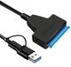 Адаптер контролер TYPE-C + USB 3.0 -> SATA для 2.5" HDD/SSD диска перехідник (615039762-1) Чорний - зображення 7
