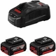 Bosch Акумуляторні батареї з ЗУ, комплект 2 шт, GBA 18Вх4.0A*рік + GAL 18V-40 - зображення 1