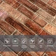 Панель стінова 3D 700мм*770мм*2мм BROWN (D) 3DPanda-1910 - изображение 4