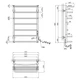 Полотенцесушитель электрический Kroner KRP Stern ER800x500-7 (CV036331) - изображение 6