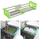 Кухонна полиця Багатофункціональна складана Kitchen Drain Shelf Rack для сушіння посуду та овочів та фруктів від 35см до 54см FF-77 - зображення 2