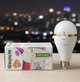 Лампочка з акумулятором 2х18650 LED 20 Вт аварійна лампа цоколь E27 - зображення 5