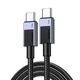 Кабель UGREEN L524 USB-C to USB-C PD 60W 3A Fast Charging Braided Cable 1m Space Gray (55765) - зображення 1