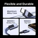 Кабель UGREEN L524 USB-C to USB-C PD 60W 3A Fast Charging Braided Cable 1m Space Gray (55765) - зображення 5