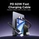 Кабель UGREEN L524 USB-C to USB-C PD 60W 3A Fast Charging Braided Cable 1m Space Gray (55765) - зображення 8