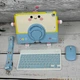 Комплект чохол з клавіатурою та мишкою ARM-Silicon iPad 11 (A16) 2025 Ukrainian, Blue/Yellow - изображение 2