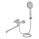 Змішувач для ванни Lidz Aria 005 з поворотним виливом (з душовим гарнітуром) (k35) LDARI005NKS34939 Nickel - зображення 3