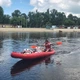 Надувная байдарка Ладья ЛБ-480-3 желто-красная 3 местная для рафтинга с коленными упорами и надувным дном (ЛБ - изображение 2
