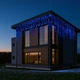 Уличная гирлянда Бахрома 25 м 410 LED Синяя черный провод гирлянда штора на улицу на дом - изображение 3