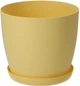 Квітковий горщик з підставкою Kadax Agen 25 см Жовтий (K2117) - зображення 2