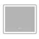 Дзеркало ZERIX MIRRA MR05-80x70-REVERSE з LED Touch, Anti-fog, димером, рег. яскравості (ZX6057) - изображение 1
