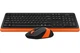 Комплект клавиатура+мышка A4Tech FG1010 (Orange) Fstyler, беспроводной, черный+оранжевый цвет - изображение 3