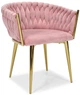 Крісло Hedo 100039 Велюрове Рожеве з золотими ніжками (5907184130019) - зображення 1