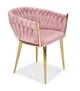 Крісло Hedo 100039 Велюрове Рожеве з золотими ніжками (5907184130019) - зображення 2
