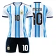 Детская футбольная форма сборной Аргентины Argentina Messi 10 25/26, размер 24 (рост 130–135 см), белая - изображение 1