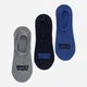 Набор следов женских Levi`s High Cut Batwing Logo Recyc 701224671-011 35-38 3 пары Blue/Grey/Navy (8720245861922) - изображение 1