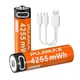 Аккумуляторы пальчиковые AA с входом USB Type-C 4255mWh 1.5V Orange (2 шт + кабель) (16231-2) - изображение 1