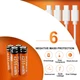 Акумулятори батарейки AA з USB Type-C 4255mWh 1.5V Orange (4 шт + кабель + кейс) (16231-4) - зображення 2