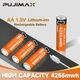 Акумулятори батарейки AA з USB Type-C 4255mWh 1.5V Orange (4 шт + кабель + кейс) (16231-4) - зображення 3