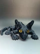 Кот Сфинкс большой подвижная игрушка кошка 37 см графит - изображение 1