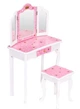 Туалетний столик дитячий EcoToys з потрійний дзеркалом, табуретом та шухлядою (5905817007554) - зображення 1