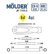 Набор отвертка с битами 7 шт 115 мм Molder CrV PH SL Hex для ремонта (MT32316) - изображение 2