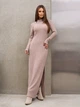 Жіноча в'язана сукня-гольф міді ISSA PLUS XL Коричневий (issa1550171) - изображение 1