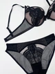 Бюстгальтер пуш-ап с кружевом сетчатый с чашкой C ISSA PLUS BL3-97 90C/XXL черно-бежевый (issa2007682707119) - изображение 2