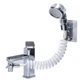 Душевая система на умывальник Modified Faucet With external Shower 118x45x55 мм с регулировкой длины, нержавеющая сталь - изображение 1