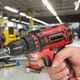 Акумуляторний шуруповерт з насадками 24 В KRAFFTEC з регулюванням швидкості та крутного моменту, червоно-чорний - зображення 5