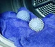 Шарики для стирки белья 2 шт Dryer Balls шипастые, диаметром 7см, голубые - изображение 3