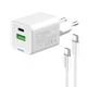 Мережевий зарядний пристрій ColorWay GaN Mini 20W PD Port PPS USB (Type-C PD + USB QC4.0) White (CW-CHS062PDC-WT) + кабель Type-C - зображення 6