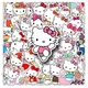 Набір наклейок стікерів Хеллоу Китти Hello Kitty 50 штук наліпки - зображення 4