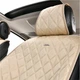 Комплект преміум накидок для сидінь CarLife Nitro, biege SC40304 - зображення 6
