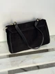Сумка через плече натуральна замша 03829 - чорний - изображение 6