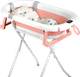 Wanienka dla dzieci Ricokids skladana ze stelazem termometrem i wkladka bialo-rozowa 85 x 45 x 21 cm (5903890629236) - obraz 1