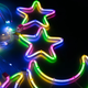 Светодиодная гирлянда на окно Луна и Звезды от сети 3м х 70см 9 фигур 9M-1 Xmas Мутицветная ( см11615 ) - изображение 6