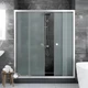 Душові двері в нішу Shower Titan 170x180 см чотирисекційні матове скло 5 мм - зображення 2