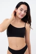 Бесшовный топ на тонких бретелях Giulia CAMI TOP S/M Black, спортивный топ с тонкими бретелями - изображение 2