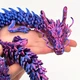 Подвижная игрушка Дракон антистресс длина 42 см сине-фиолетовый - изображение 1