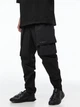 Карго штаны из стрейч нейлона свободного кроя Хидза TUR WEAR Черные S - изображение 2