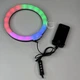 Кольцевая лампа RGB LED 26 см для селфи с креплением под штатив и держателем для телефона, лампа для фото и видеосъемок, блоггеров, визажистов светодиодная с регулировкой яркости, холодный/теплый/RGB свет, DA41-NA28 - изображение 14