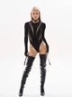 Боди из стрейча кулира Шайн TUR WEAR Черный M - изображение 6