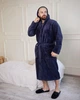 Мужской махровый халат батал, графит, размер 5XL - изображение 5